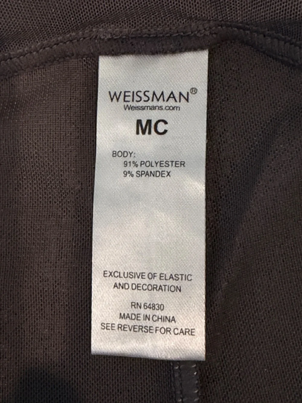 Weissman #15616 Gray Mesh Straight Leg Pants